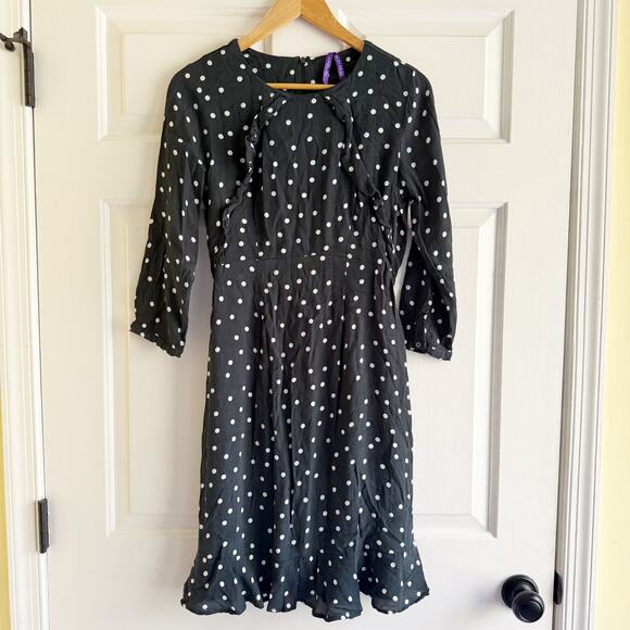 Seraphine Polka Dot Tiered Maternity & Nursing Midi Dress Green Size US 4 UK 8 - Picture 3 of 9